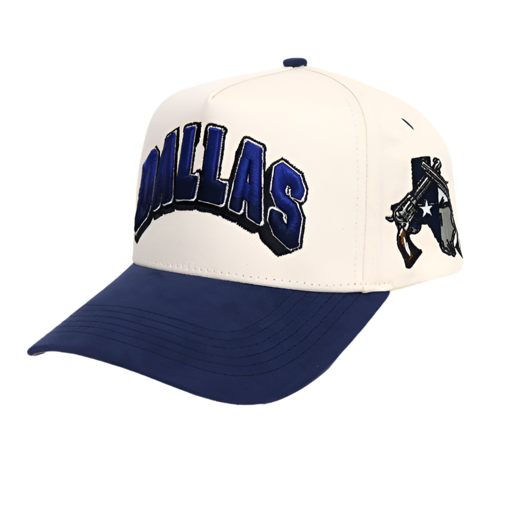 Dallas Cowboys Hat White and Black Snapback Woodn Grail