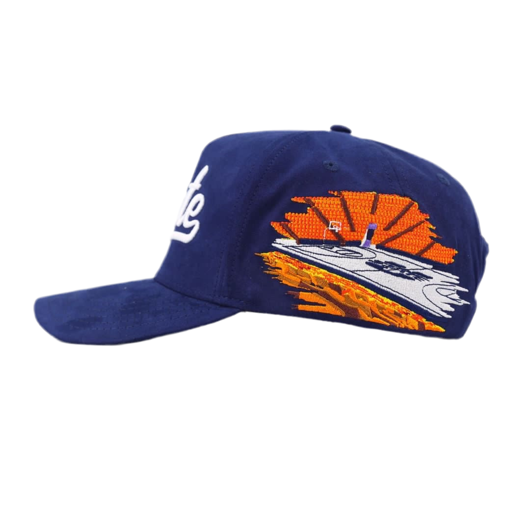 Navy Suede Spectrum Magic Utah State Snapback Hat - Woodn Grail