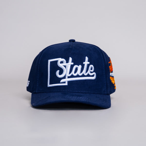 初期 00's USA製 anything キャップ オールドスケート Real Mad Hectic Project Dragon Subware Kaws Stash RECON Powell Hook-ups SSUR Navy Suede Spectrum Magic Utah State Snapback Hat - Woodn Grail