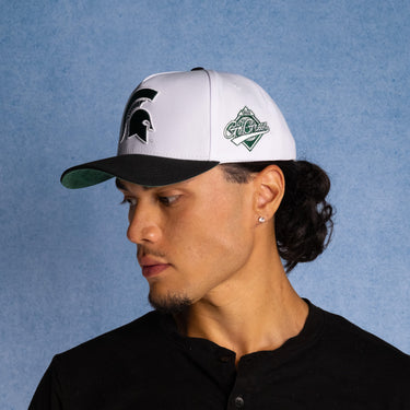 Michigan State Color Splash / White & Black Suede