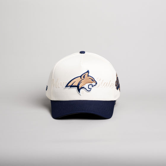 Montana State Script / Cream & Navy Blue