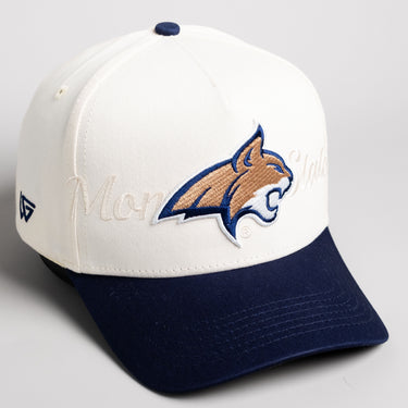 Montana State Script / Cream & Navy Blue