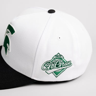 Michigan State Color Splash / White & Black Suede