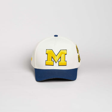 Michigan Banners / Cream & Navy Blue