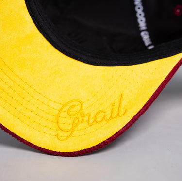 Arizona State ASU Maroon Corduroy Snapback Hat with Block Logo and Sun Devil Patch - Underbrim Detail