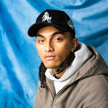 Arizona State Sun Devils Hat Black Corduroy Sparky Snapback - On Model Lifestyle