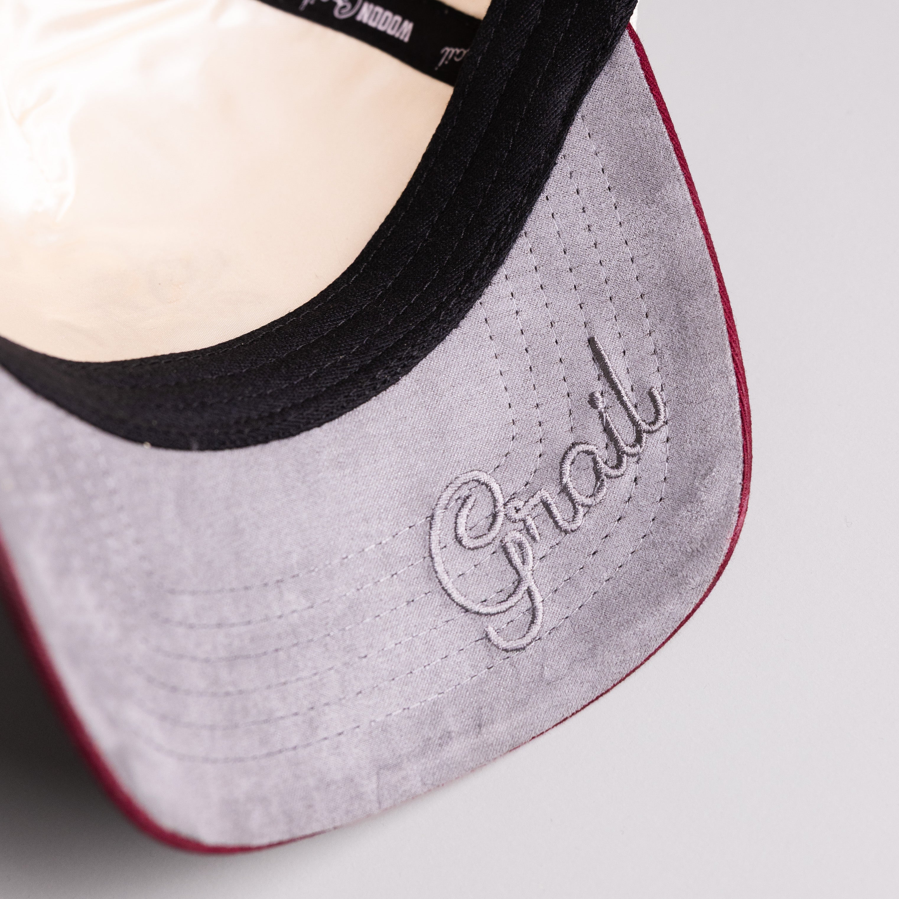Arizona State Sun Devils Hat Cream & Maroon Full Stadium - Underbrim Detail