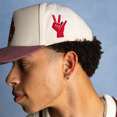 Arizona State Sun Devils Hat Cream & Maroon Sun Fade - On Model Lifestyle B