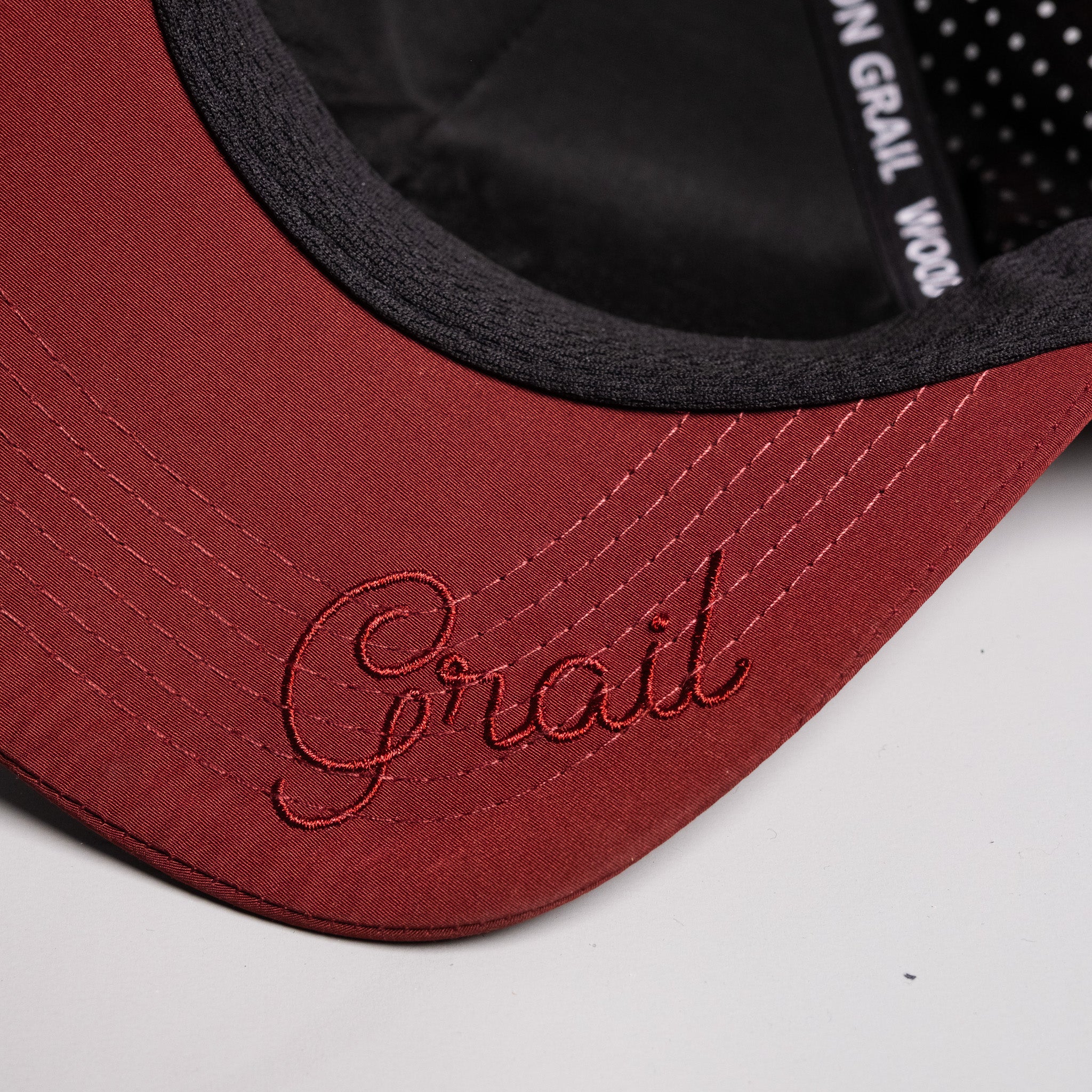Arizona State Sun Devils Hat Maroon Tee Box Performance Rope Snapback - Underbrim Detail