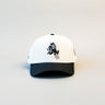 Arizona State Sun Devils Hat White Black Brim Pitchfork Logo Snapback - Front Panel