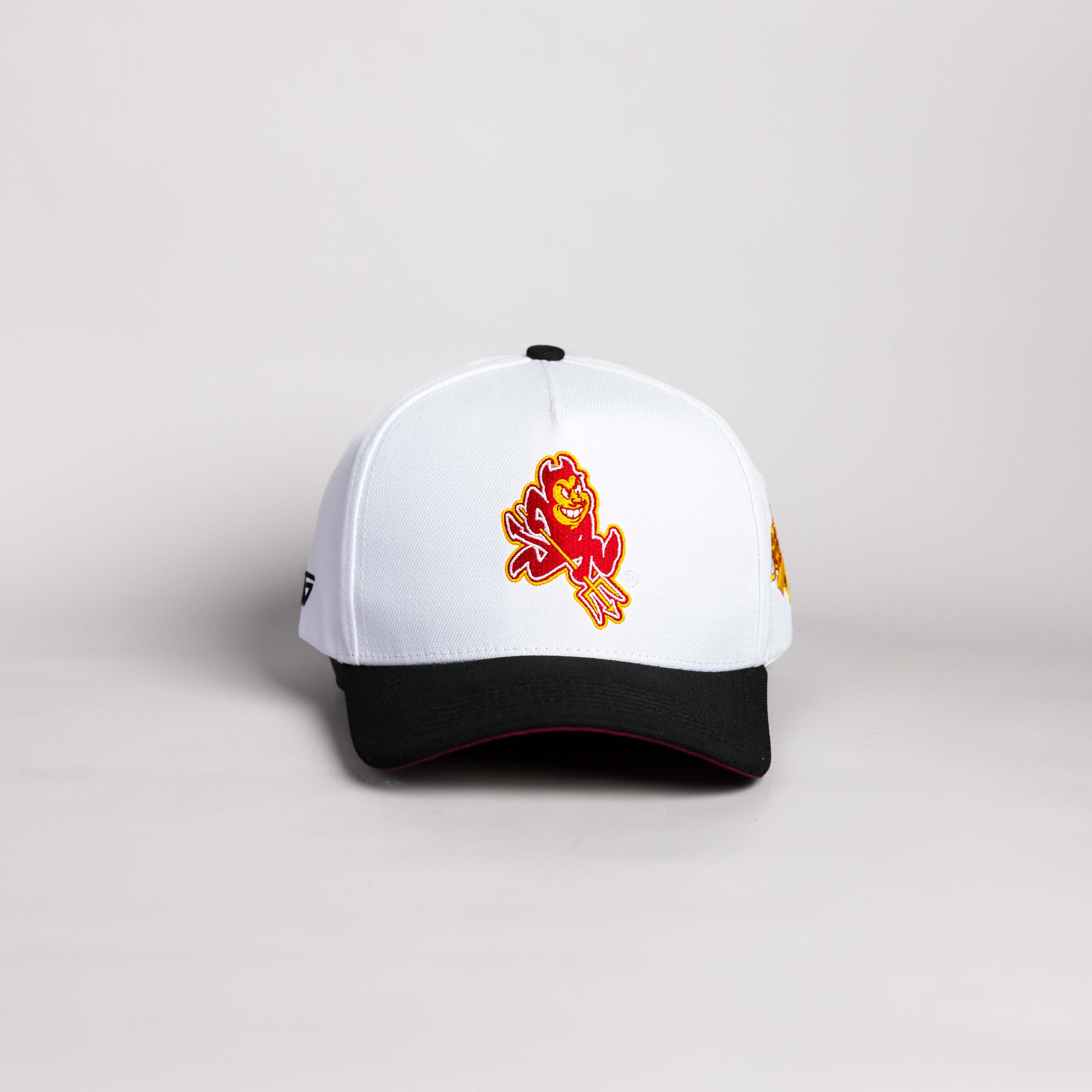 Arizona State Sun Devils Hat White & Black Color Splash - Front Panel
