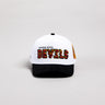 Arizona State Sun Devils Hat White & Black Corduroy Stadium Pulse Snapback - Front Panel