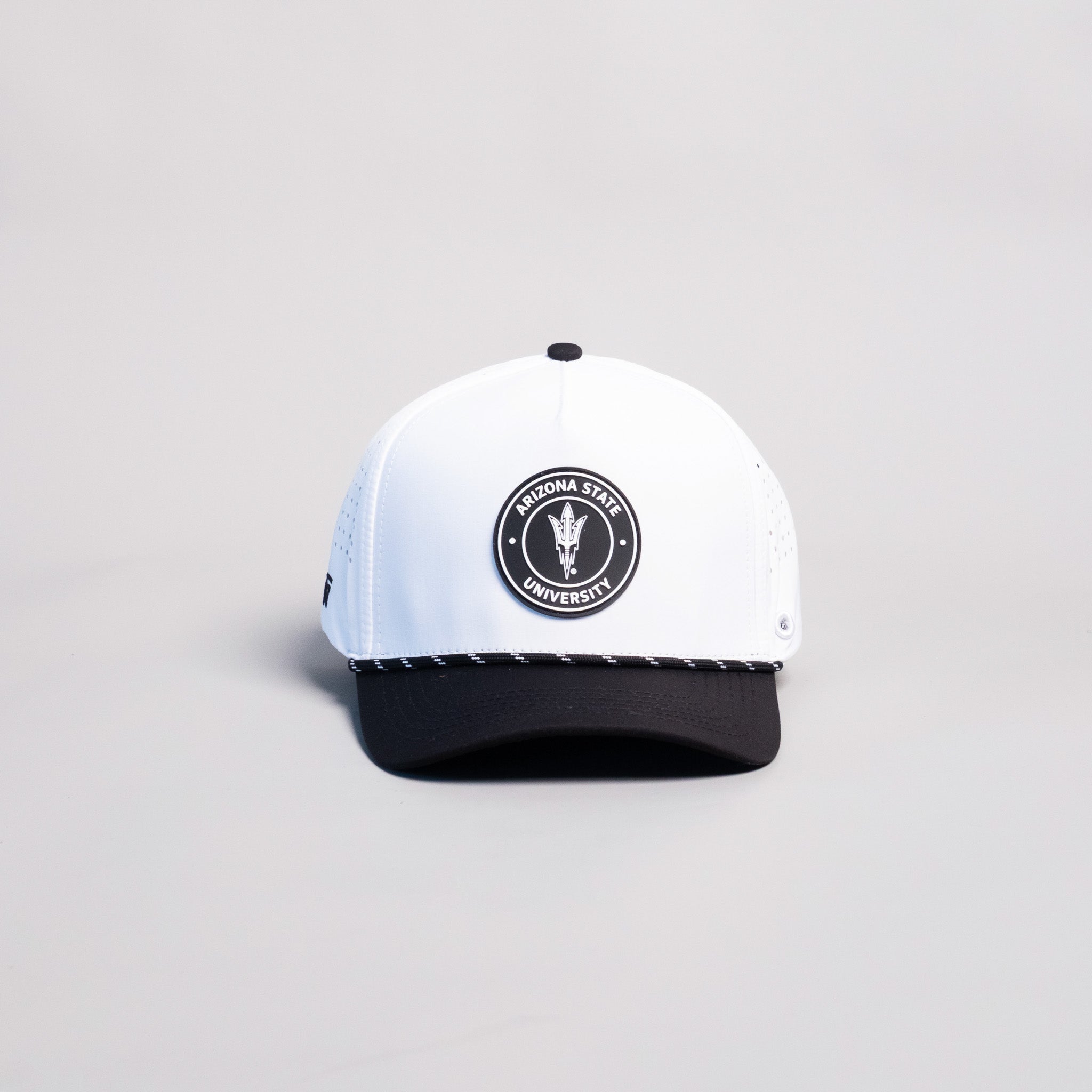 Arizona State Sun Devils Hat White Black Tee Box - Front Panel