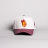 Arizona State Sun Devils Sparky Hat Cream Cotton Maroon Suede Brim Pitchfork Snapback - Front Panel