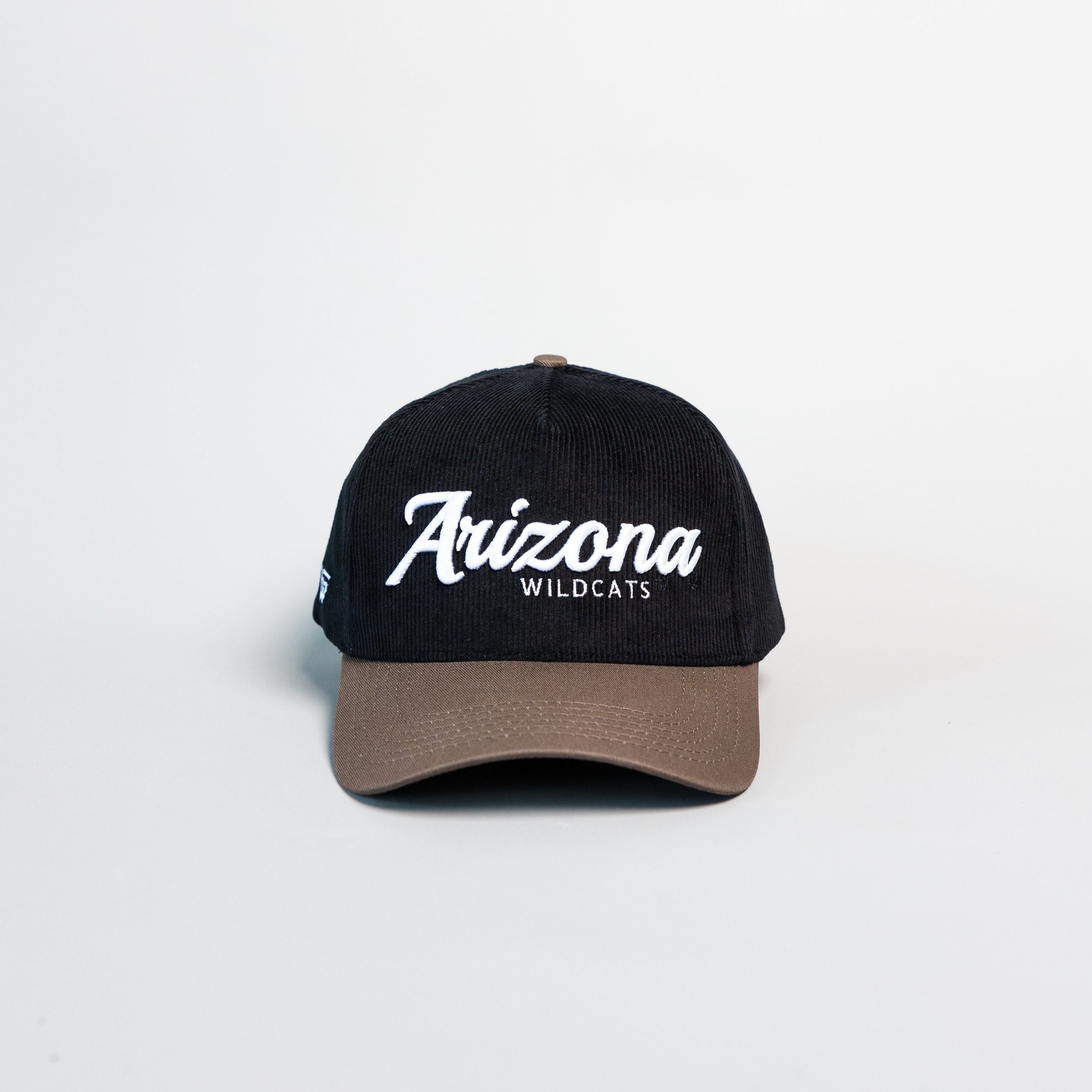 Arizona Wildcats Hat Black & Brown Arizona Script Snapback - Front Panel