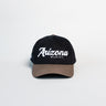 Arizona Wildcats Hat Black & Brown Arizona Script Snapback - Front Panel