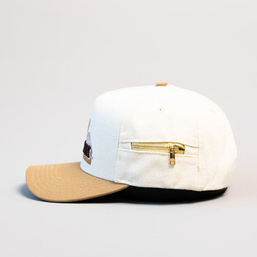 Arizona Wildcats Hat Cream & Tan Jobsite Snapback - Side View