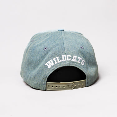 Arizona Wildcats Hat Light Blue Denim A Snapback - Back View