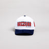 Arizona Wildcats Hat White & Navy Corduroy Stadium Pulse Snapback - Front Panel