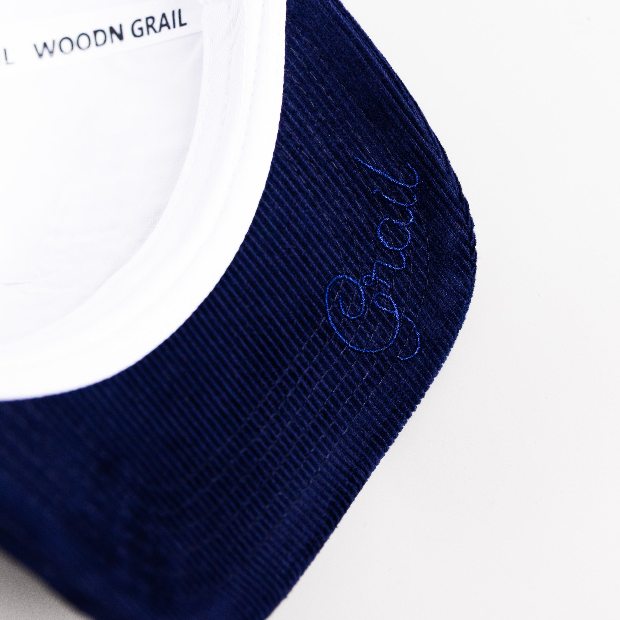 Arizona Wildcats Hat White & Navy Corduroy Stadium Pulse Snapback - Corduroy Underbrim Detail