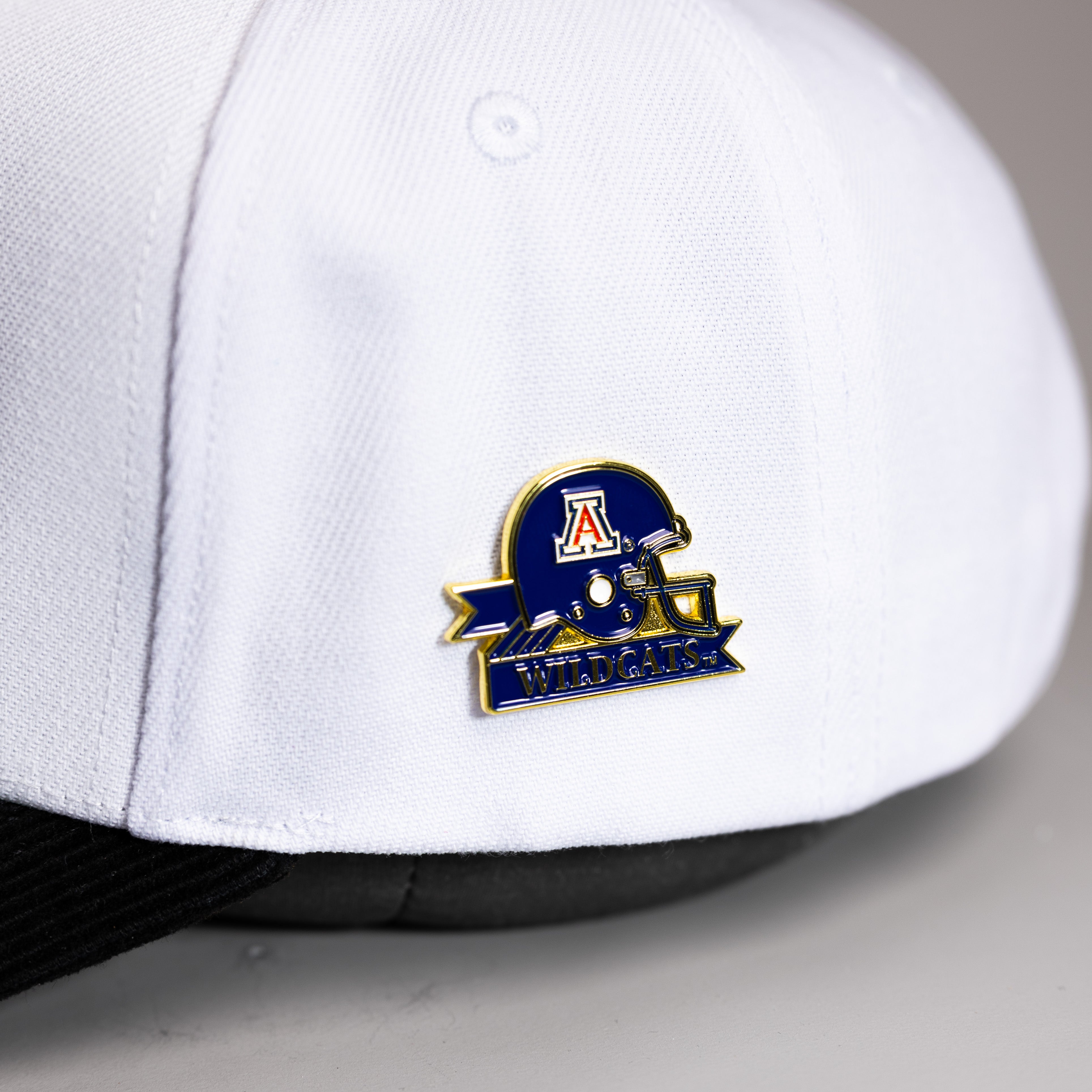 Arizona Wildcats Helmet Pin Officially Licensed Collectible - On Hat Detail