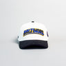 Baltimore Hat Cream and Black Corduroy City Snapback - Front Panel