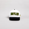 Baylor Bears Hat White & Black Corduroy Stadium Pulse Snapback - Front Panel