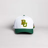 Baylor Bears Hat White & Green Suede Stadium Patch - Front Panel
