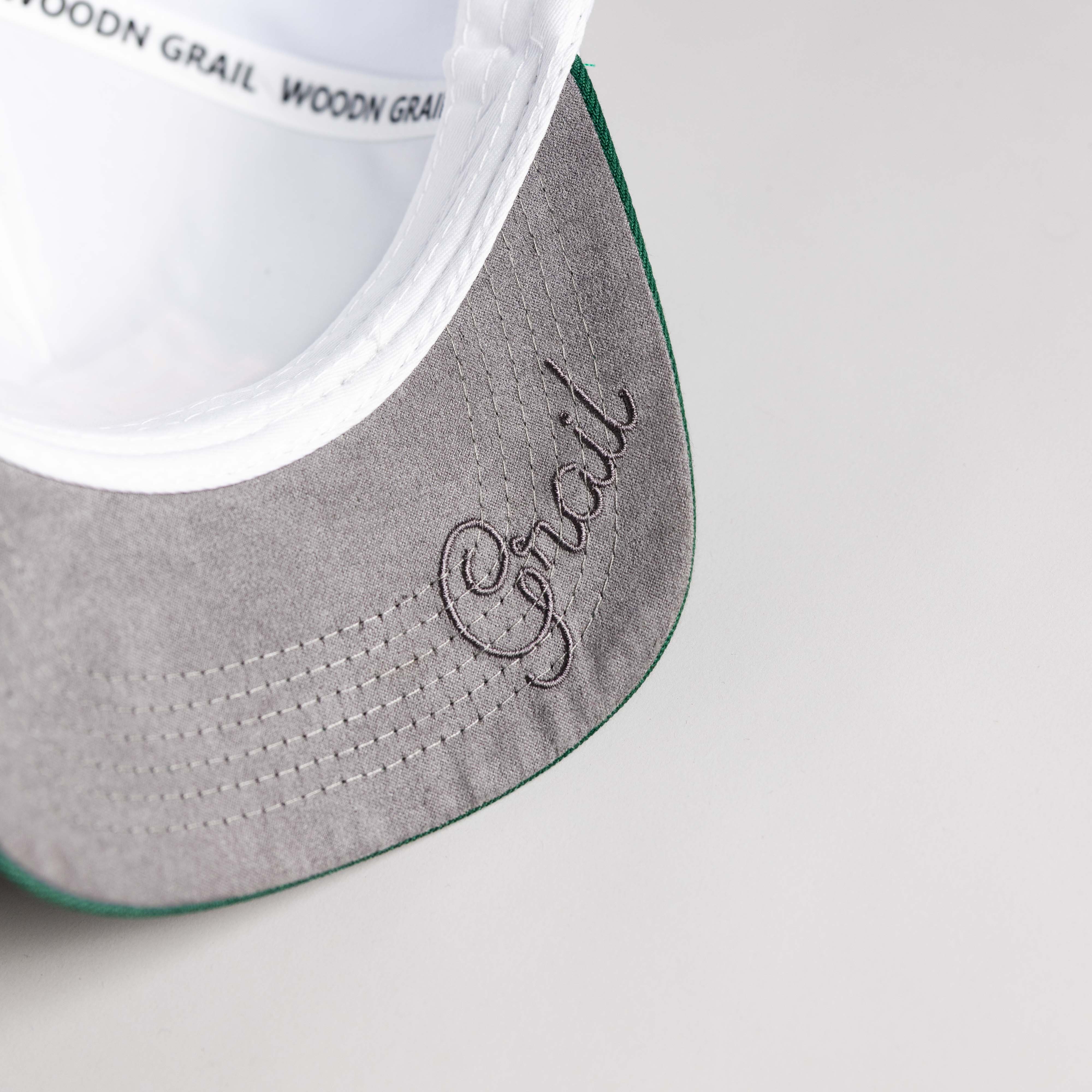 Baylor Bears Hat White & Green Suede Stadium Patch - Underbrim Detail