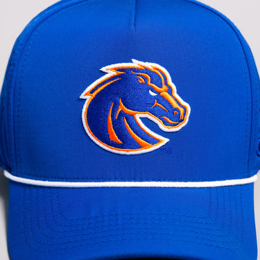 Boise State Broncos Hat Royal Blue Tee Box Performance Rope Snapback - Front Detail