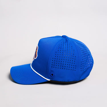 Boise State Broncos Hat Royal Blue Tee Box Performance Rope Snapback - Side View
