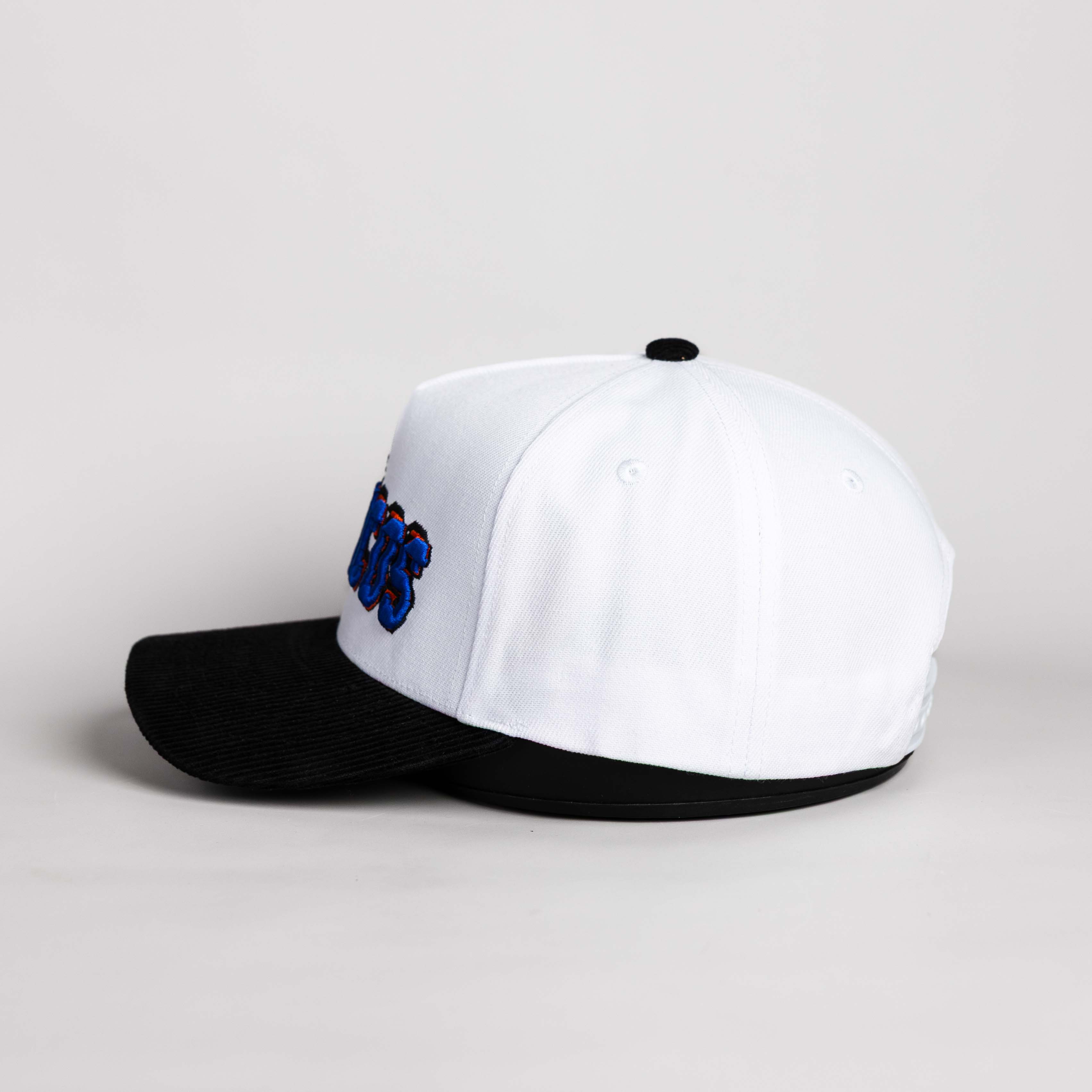 Boise State Broncos Hat White & Black Corduroy Stadium Pulse Snapback - Side View