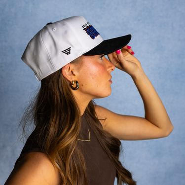 Boise State Broncos Hat White & Black Stadium Pulse - On Model Lifestyle B