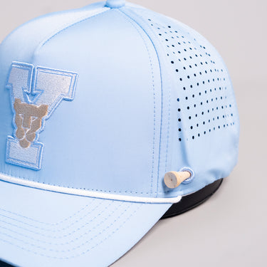 BYU Cougars Hat Powder Blue Tee Box Performance - Front Detail Angled