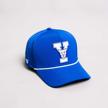 BYU Cougars Hat Royal Blue Tee Box Performance - Angled View