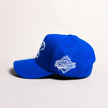BYU Cougars Hat Royal Blue Wool Block Y Snapback - Side Patch