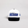 BYU Cougars Hat White & Black Corduroy Stadium Pulse Snapback - Front Panel