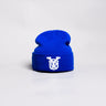 BYU Cougars OG Beanie Royal Blue & White BYU Monogram Knit - Front Panel