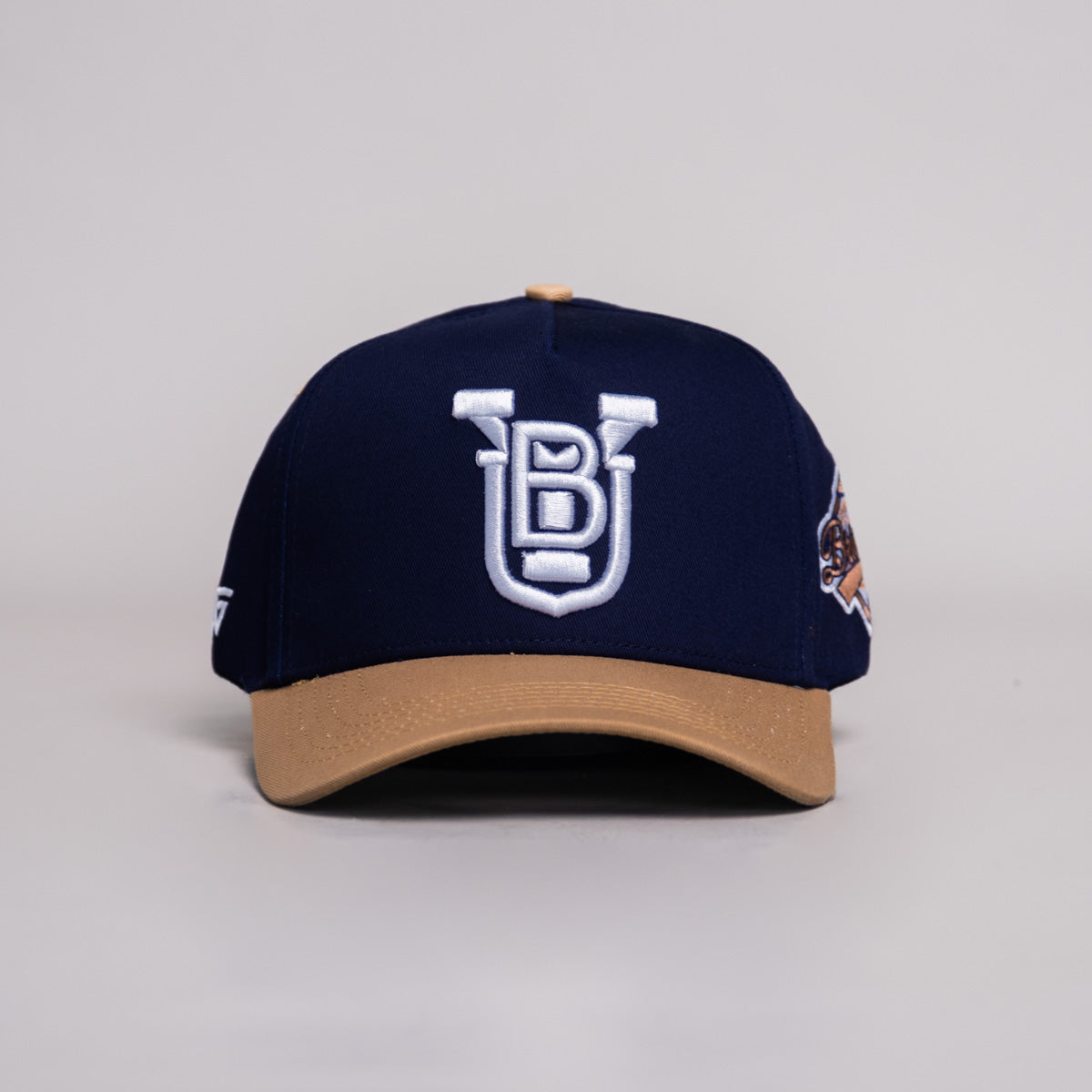 BYU Cougars OG Hat Navy and Beige Snapback - Front Panel