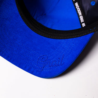 BYU Cougars Suede Hat Royal Blue White Gold Logo Snapback All-Suede BYU - Underbrim Detail