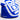 BYU Cougars Tilt Beanie Royal Blue & White Block B Knit - Front Detail