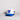 BYU Cougars UB Monogram Hat Cream Cotton Royal Blue Suede Brim Brigham Young Patch Snapback - Angled View