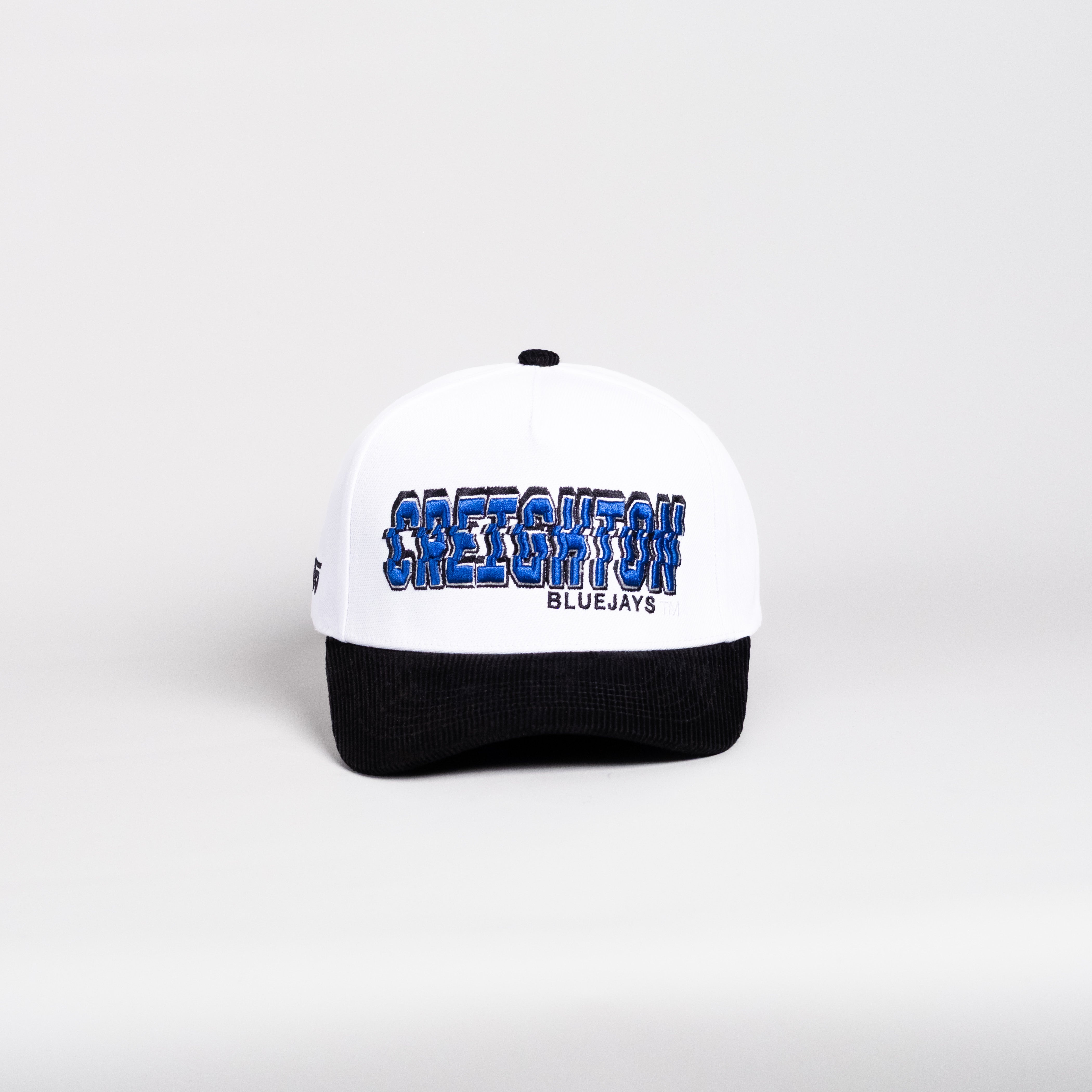 Creighton Bluejays Hat White & Black Stadium Pulse - Front Panel