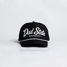 Dad State University Hat Black Performance Rope Snapback - Front Panel