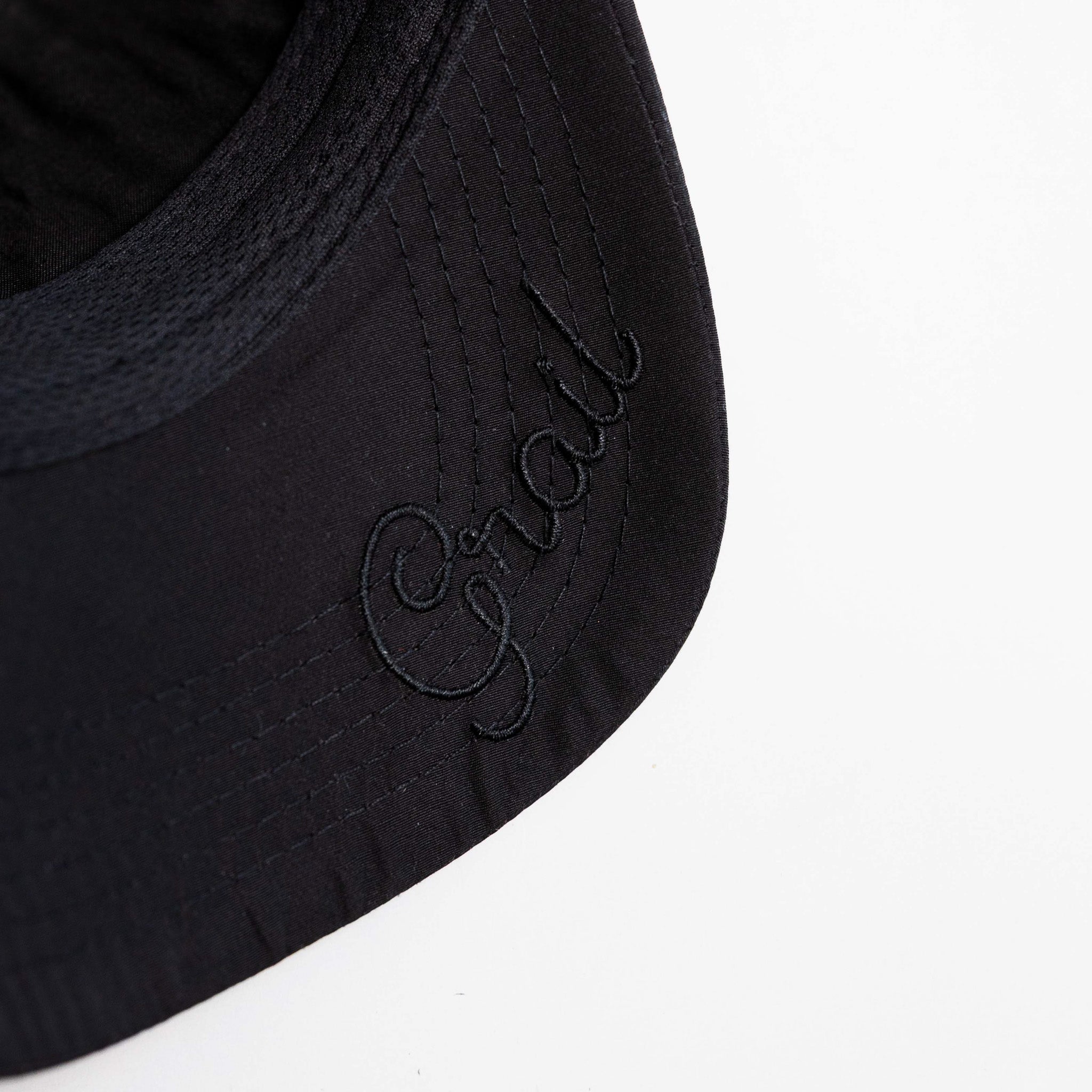 Dad State University Hat Black Performance Rope Snapback - Underbrim Detail