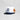 Hawaii Hat White Navy Gothic H Snapback - Side Crest Angled View