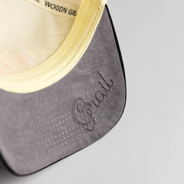 Idaho State Bengals Hat Cream & Black Stacked Script Snapback - Underbrim Detail