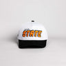 Idaho State Bengals Hat White & Black Corduroy Stadium Pulse Snapback - Front Panel