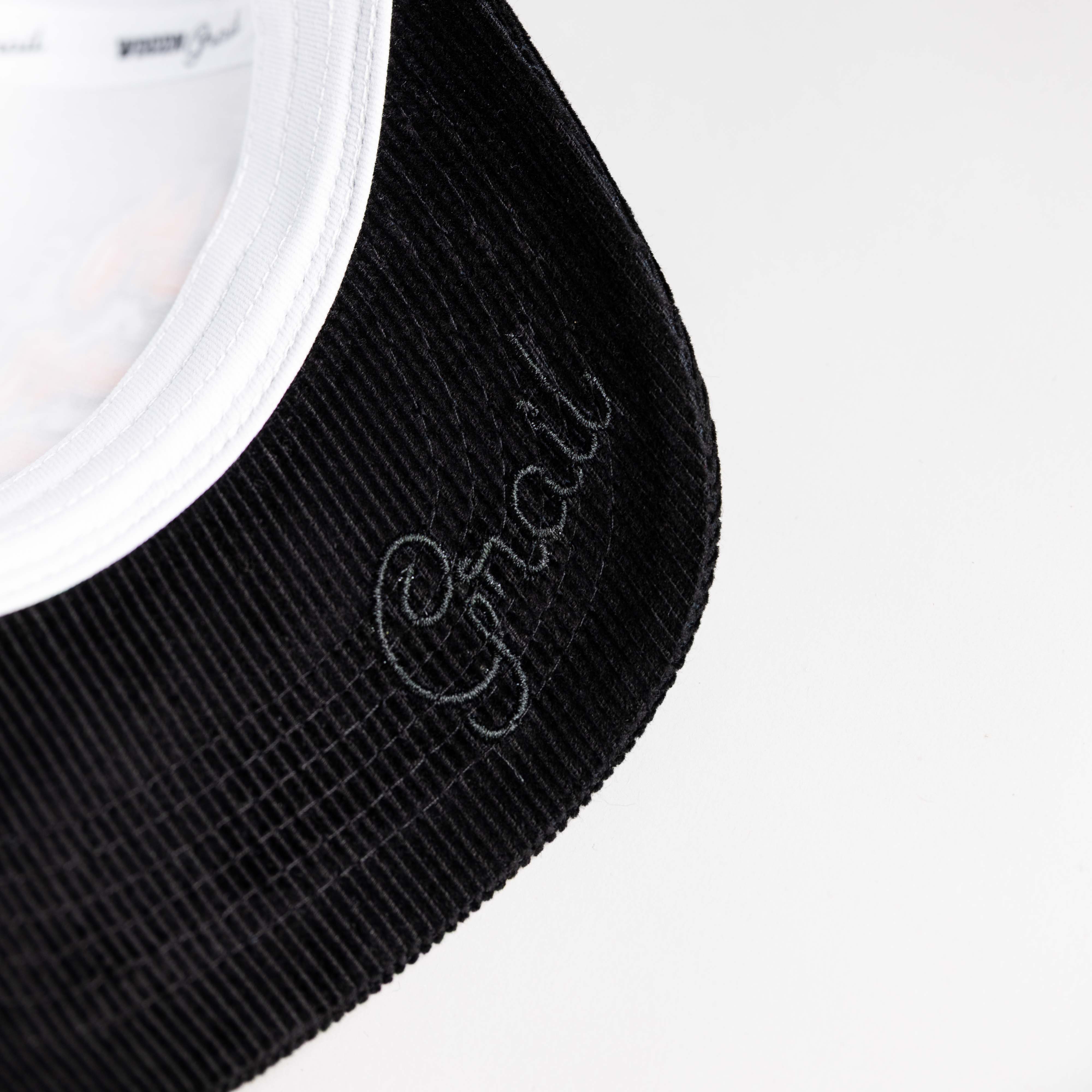 Idaho State Bengals Hat White & Black Corduroy Stadium Pulse Snapback - Underbrim Detail
