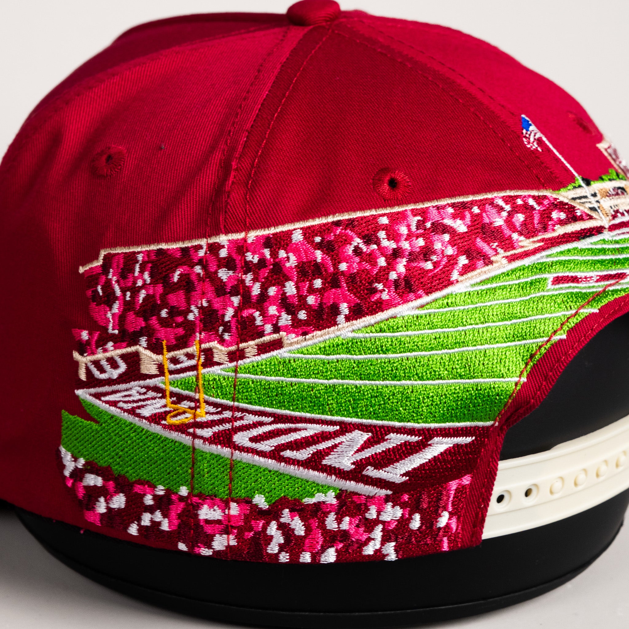 Indiana Hoosiers Hat Crimson Home Crowd Snapback - Stadium Detail